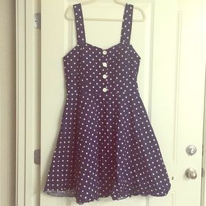 Unique Vintage 1950s Style Cotton Swing Dress